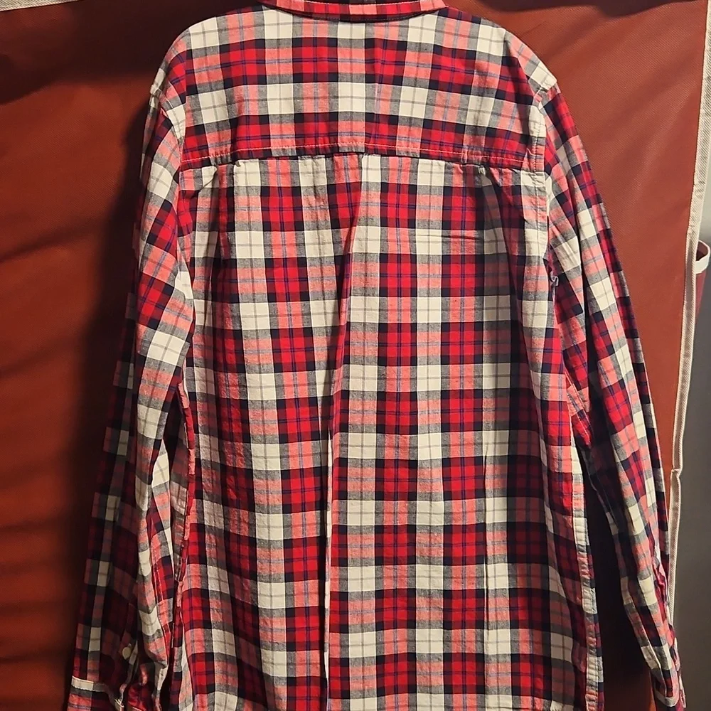 The Children's Place Long Sleeve Plaid Button-Up - Youth Large